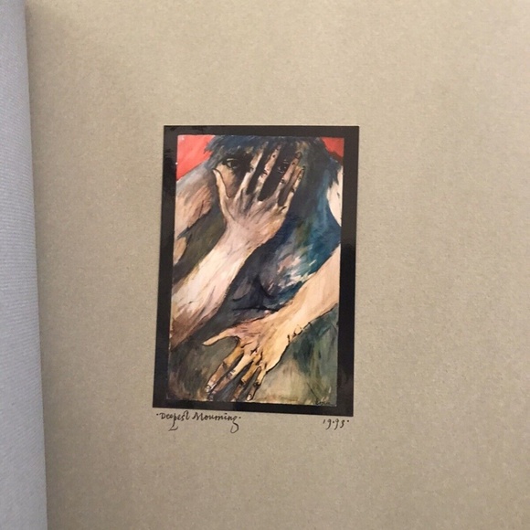 LEONARD BASKIN NATIVE AMERICAN WOLF ROBE ARCHIVE SIGNED ART PAINTING BOOK YALE - Picture 8 of 9